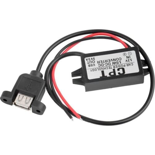 Durable Practical Car Charger DC Converter Module 12V To 5V 3A 15W USB Output Power Adapter With Newest Drop Shipping Wholesale