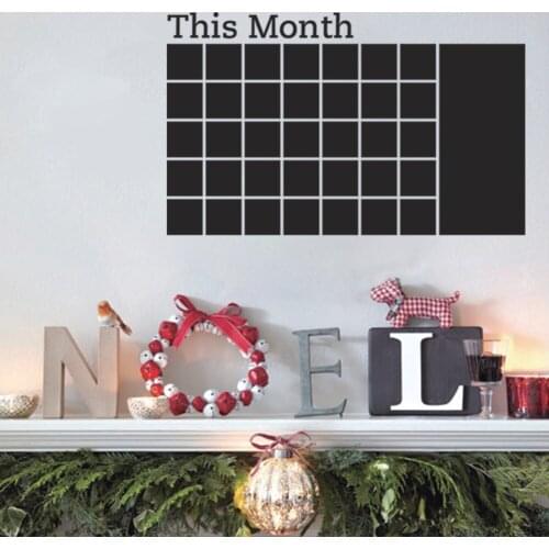 Home decor wall stickers be removed blackboard newspaper family monthly plan memo living room kids room decor decals murals