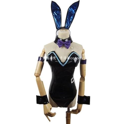 Hyperdimension Neptunia Black Heart Noire Bunny girl Cosplay Costume Uniform Outfit