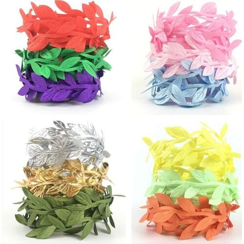 2m Flower Artificial Leaves Rattan Garlands DIY Accessories For Home Wedding Party Decoration Leaves Vine 12 Colors