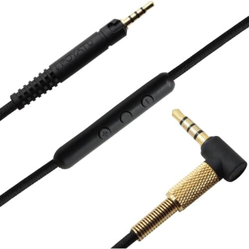 Cable for ATH-M50x ATH-M40x ATH-M70x Headphones Replacement Cable With Remote Mic volume control for iPhone Samsung Android