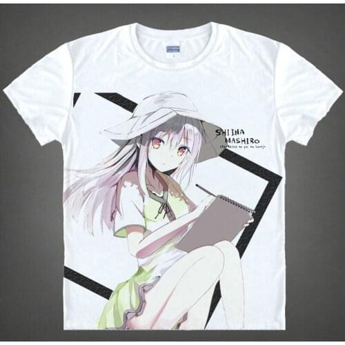 Anime The Pet Girl of Sakurasou Shiina Mashiro Cute T-Shirt Tee Summer Short Sleeve Tops Unisex Cosplay S-XXL