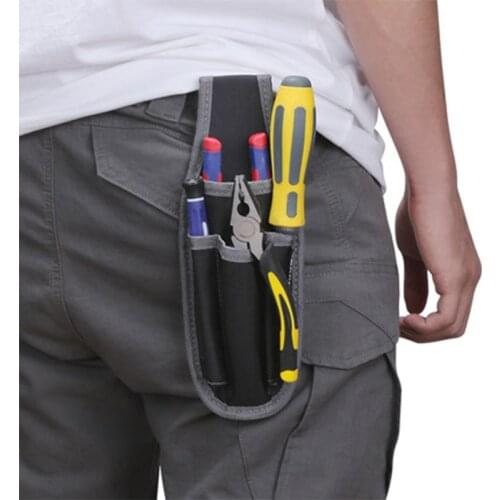 Small Portable Hip Tool Bags Waist Gadget Pouch Electrician Hardware Tools BagDurable Polyester Fabric Multifunction Toolkit