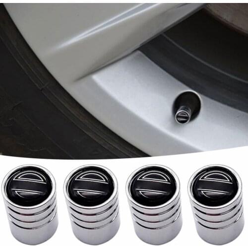 Metal 4Pcs Reliable Dust-proof Air Valve Caps Silver Color Valve Stem Cover Anti-dust