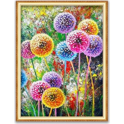 Flower DIY Cross Stitch Embroidery 11CT Kits Craft Needlework Set Printed Canvas Cotton Thread Home Decoration On Sale Wholesale