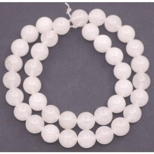 Natural White Quartz Loose Beads Gem Stone 15"/Strand 4 6 8 10 12 14 16mm
