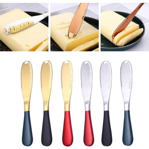 Stainless Steel Butter Knife With Hole Cheese Dessert Jam Knife Cutlery Tool Kitchen Toast Bread Knife Tableware