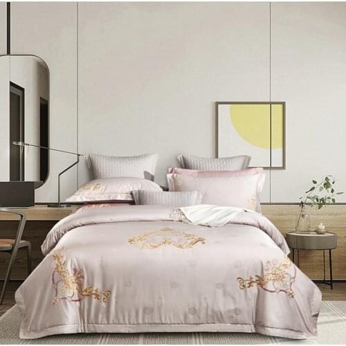 New 1200TC Egyptian Cotton Bedlinen jacquard bedcover duvet cover bedsheet pillowcase bedding set Bed Set
