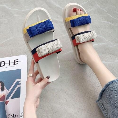 2020 New Fashion Women Casual Summer Sandal Slippers Anti-skid Beach Outdoor Open Toe Shoes Sandals Platform Shoes Flip Flops