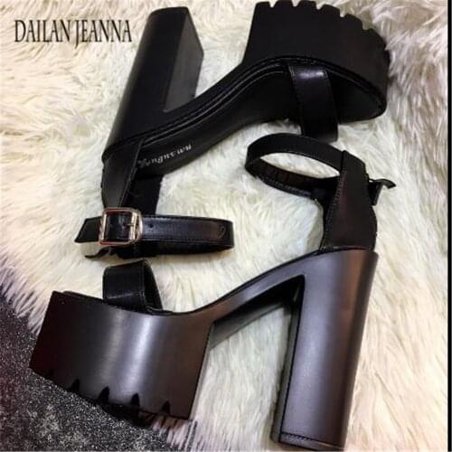 Dai LAN jeanna 2019 new summer coarse with 15cm dance t - stage nightclub super high heel thick bottom womens sandals fashion