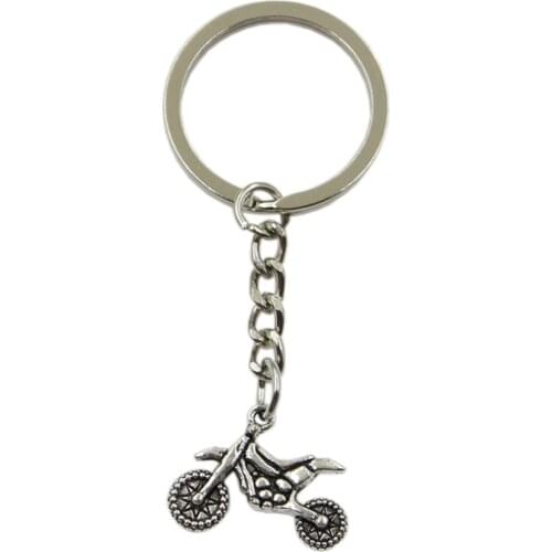 New Hot Men Key Ring Metal Key Chain Keychain Gift Jewelry Silver Color Motorcycle Motorcross Pendant Great Promotion