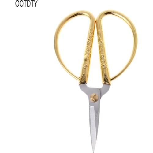 OOTDTY New Gold Dragon Phoenix Bonsai Scissors Wedding Shears Home Office Cutting Tool