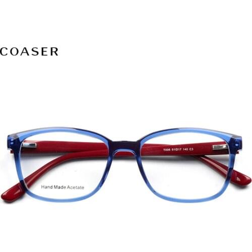 Fashion Luxury Great Acetate Square Men Glasses Frame Vintage Light Optical Prescription Women Eyeglasses Style Fullrim Eyewear