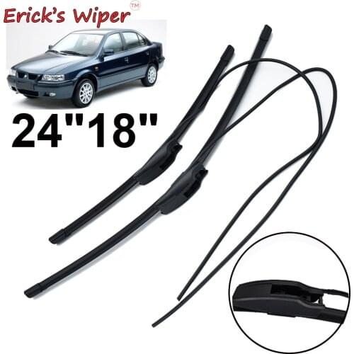 Ericks Wiper Front Wiper Blades For Samand Iran Khodro Samand w/ Washer Nozzle Windshield Windscreen Front Window 24"+18"