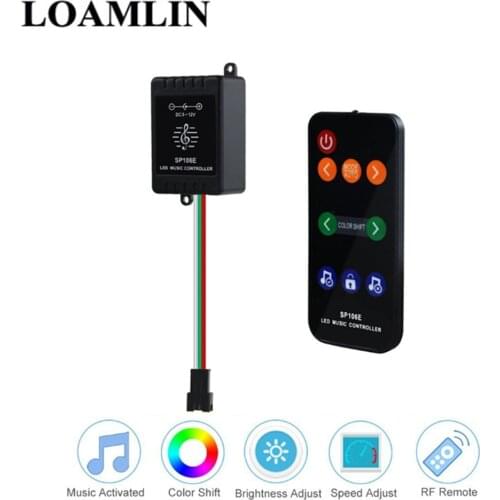 SP106E LED Music Controller DC5-12V 9Keys Remote Control For WS2811 WS2812B SK6812 6803 LED Strip