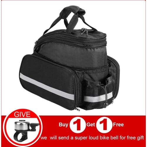 Lixada 25L Bicycle Rear Seat Bag Multifunction Expandable Waterproof MTB Bicycle Pannier Bag Bike Rack Bag With Rain Cover