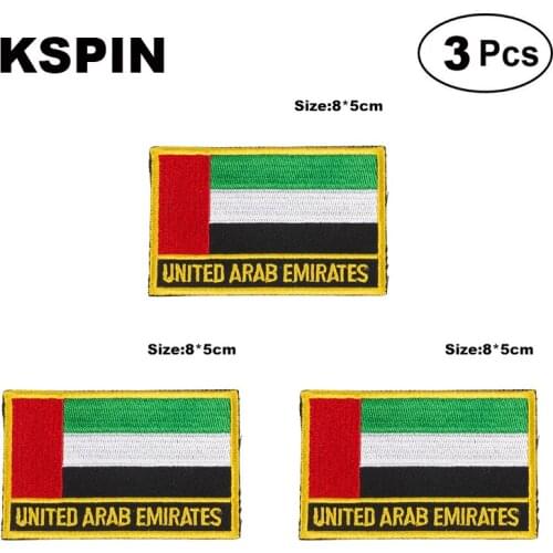 U.A.E. Rectangular Shape Flag patches embroidered flag patches national flag patches for clothing DIY Decoration