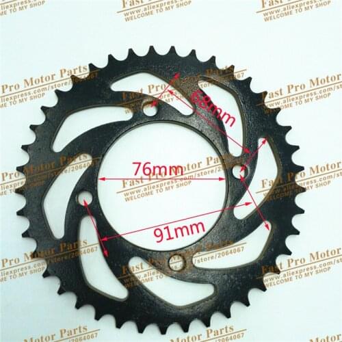 428 Chain rear sprocket 41 tooth 76mm centre hole to fitting Dirt Pit Bike off road motorcycle Motocross gear spare parts