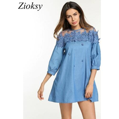 Zioksy Fashion Denim Dresses