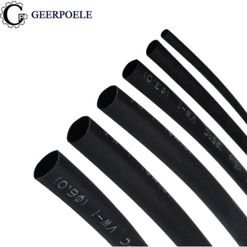 1 Meter/lot 2:1 Black Connectors Flame Retardant Shrink Waterproof Anticorrosive Insulating Sleeve Wrap Wire Connector Repair