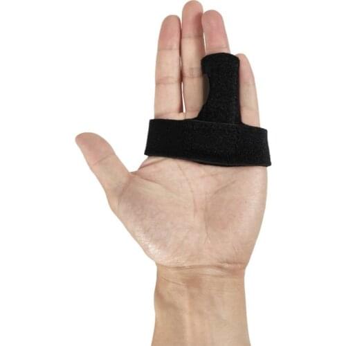1PCS Adjustable Finger Support Brace Trigger Finger Splint Sleeve Built-in Aluminium Bar for Sprains Pain Relief Sports Injury