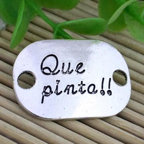 20pcs/lot Free shipping Fashion Antique Silver Quepinta Connectors Pendant Tibetan silver Bracelet Clasps Beads 30x20mm K04339