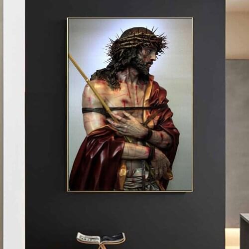 Abstract Figure Jesus Canvas Paintings Wall Art Posters and Prints Portrait of Jesus Wall Pictures For Living Room Wall Decor