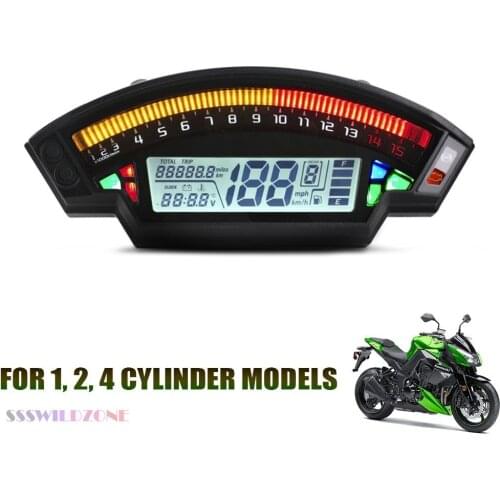 Motorcycle accessories modified parts LCD display 6-gear LCD color meter odometer speedometer water temperature oil general