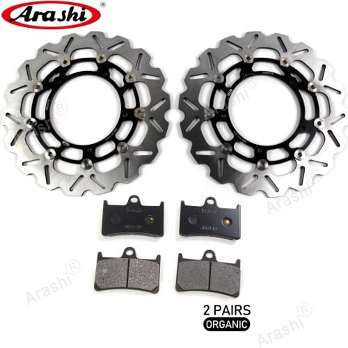 ARASHI Front Brake Discs Pads For YAMAHA YZF R6 2005-2016 CNC Rotors Disc Brake Pad YZF-R6 2005 2006 2007 2008 2009 2010 2011