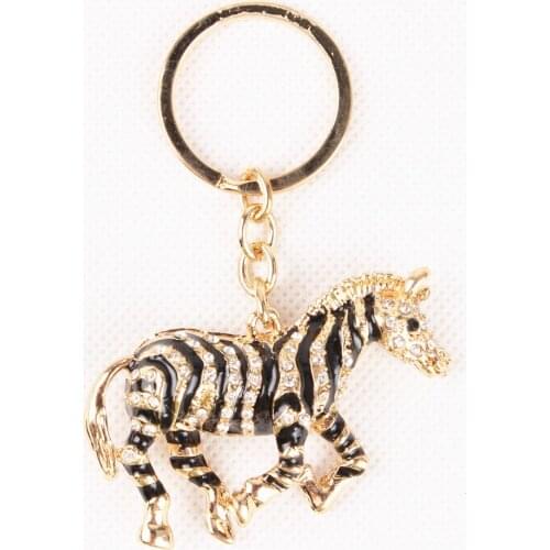 Black Horse Lovely Cute Crystal Charm Purse Handbag Car Key Keyring Keychain Party Wedding Birthday Gift