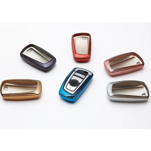 TPU Car Key Cover with PU Leather Car Key Holder For BMW 520 525 F30 F10 F18 118i 320i 1 3 5 7 Series X3 X4 M3 M4 M5 Accessories