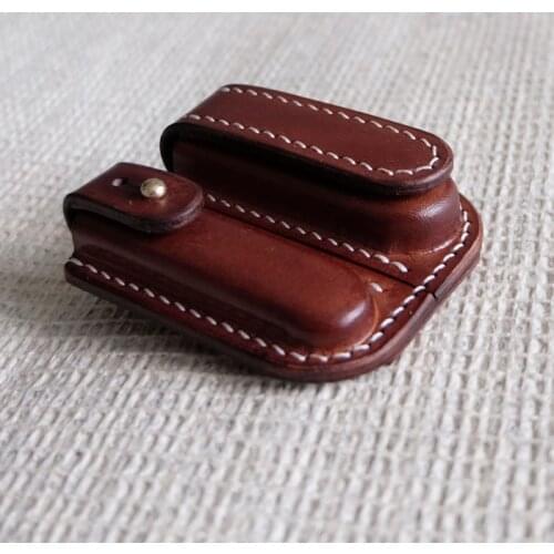 Handmade Vegetable Tanned Leather Case Leather Sheath for Victorinox Swiss Nail Clipper and 58mm Victorinox Swiss Army Knife