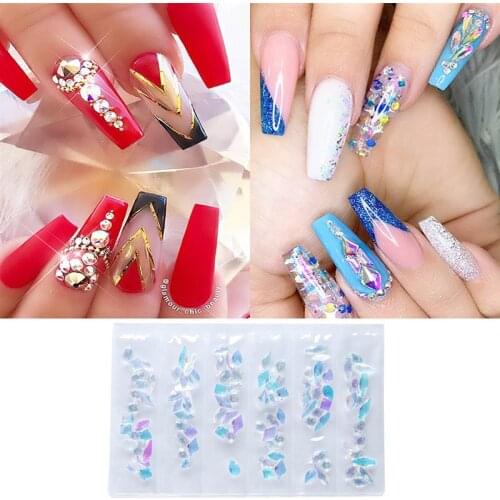 1 Pack Kapmore Nail Art Decoration Shining DIY Nail Art Plastic Rhinestone Nail Art Jewelry Nail Art DIY Design Decorations