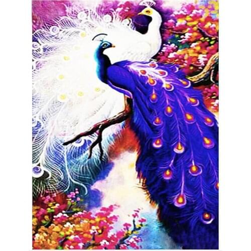 Diy Full Embroidery Mosaic Craft Peacocks Bird Diamond Painting Kits Beads Picture Wall Paper Rhinestones Drawing Christmas Gift