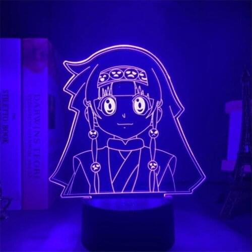 Anime Figures Hunter X Hunter Alluka Zoldyck Illusion 3D Led Girl Doll Action Figma Lights Visual Colorful Brinquedos Desk Model