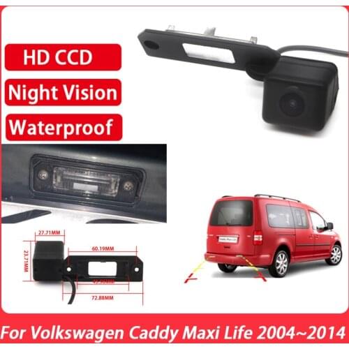 HD CCD Rear View Camera high quality RCA For Volkswagen Caddy Maxi Life 2004 2005 2006 2007 2008 2009 2010 2011 2012 2013 2014