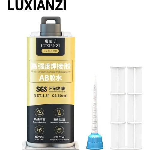 LUXIANZI AB Glue Strong Adhesive Nozzle For Repair Metals Ceramic Glass Plastic Epoxy Resin Liquid Glue Quick-drying Adhesive