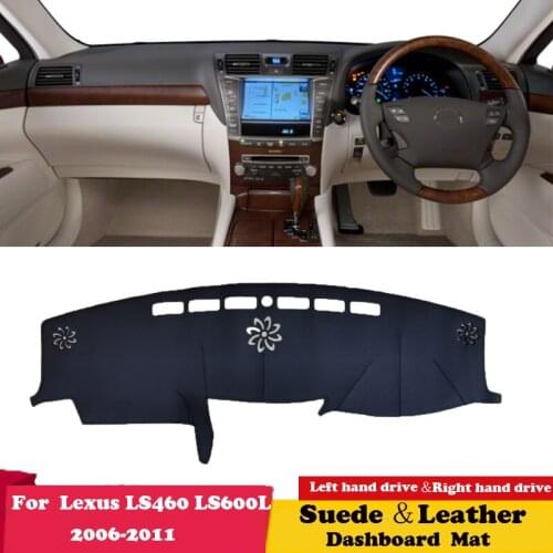 For Lexus LS460 LS600L 2006 2007 2009-2011 Leather Dashmat Dashboard Cover Pad Dash Mat Carpet Car-styling Accessories Suede
