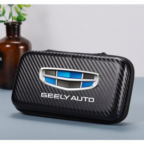 Multifunction Carbon Fiber Car Driving Supplies Storage bag For geely emgrand gt gc9 gc6 ec718 ec7 ec8 ck X7 emgrand GS GL