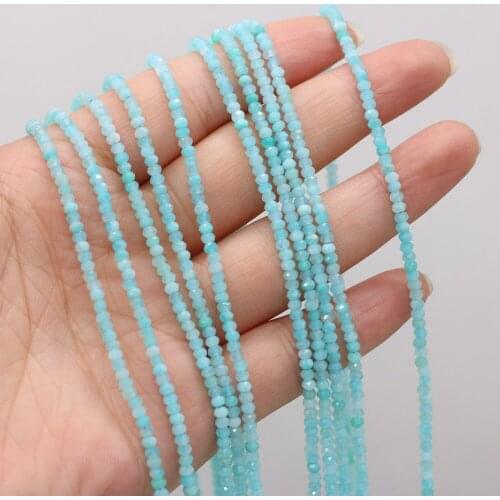 New Style Natural Stone Bead Section Amazonite Small Beads For DIY Jewelry Making Necklace Bracelet Earrings Accessory