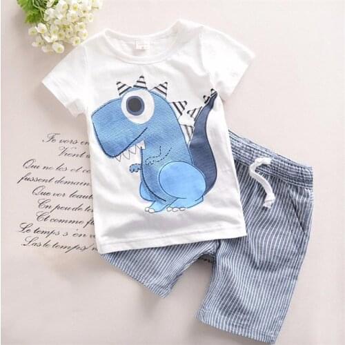 Boys Clothing Children Summer Boys Clothes Cartoon Kids Boy Clothing Set T-shit+Pants Cotton Outfits