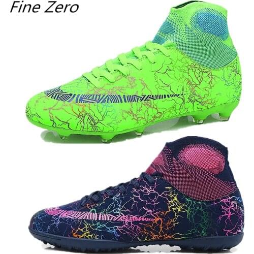 Autumn Mens Soccer Cleats High Ankle Football Shoes Long Spikes Outdoor Soccer Traing Boots For Men Women Soccer Shoes Child