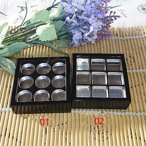 Plastic Loose Powder Jar black Color Cream Jar Eyeshadow Case Cosmetic Packing 55mm*20mm F140