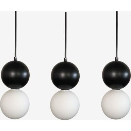 Pendent Lamp Bedroom Beside Dining Room Restaurant Kitchen Counter Pendent Lights Black White Gold Chrome White Glass Lighting