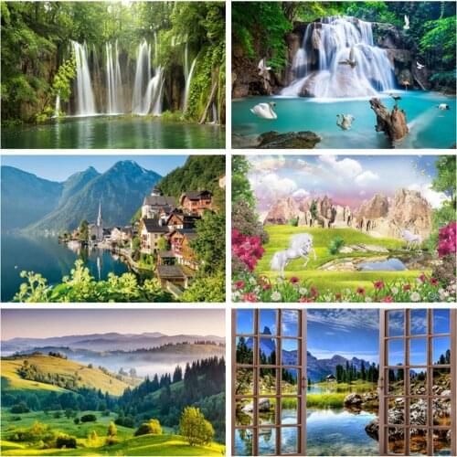 Winter Snow Forest Snowflake Town Star Light Scenery Photography Backdrop Personalized Photographic Backgrounds For Photo Studio