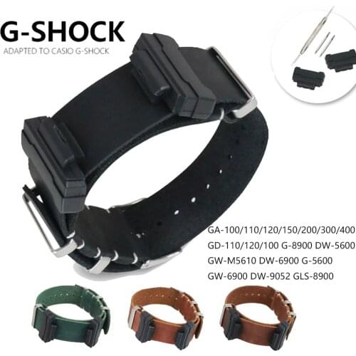 Genuine Leather Watchband for Casio G-Shock GA-110/100/120/150/200/400 GD-100/110/120 DW-5600 GW-6900 G-8900 Bracelet Strap Band