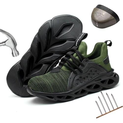 Light Sneakers Men Women Indestructible Steel Toe Anti Smashing Work Safety Shoes Outdoor Anti-slip Anti-Puncture sole Boots