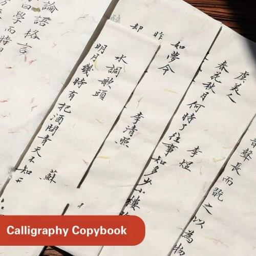 Li Yu & Li Qingzhao & Su Shi Poetry Calligraphy Copybook Small Regular Script Practice Flowers Ripe Xuan Paper for Beginners