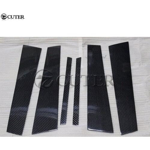W204 C300 Carbon Fiber Car B pillar C pillar sticker Patch For Mercedes-Benz W204 moulding trims 08-14