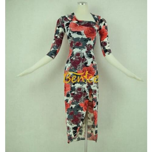 Free Shipping Latin Dance Skirt For Women Professional Sumba Dancing Skirt Adult Rumba QiaQia Latin Dress Latin Performances Dre